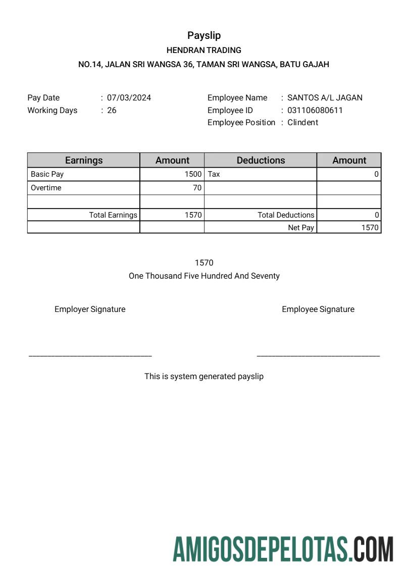 Realista Modelo de recibo de pagamento da Hendran Tranding Building Company em formatos Word e PDF.pdf, 1
